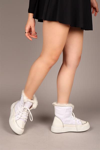 HERA Paraşüt Kumaş Bağcıklı Bot BEYAZ