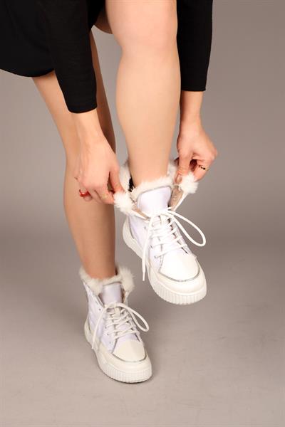 HERA Paraşüt Kumaş Bağcıklı Bot BEYAZ