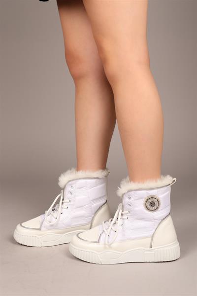 HERA Paraşüt Kumaş Bağcıklı Bot BEYAZ