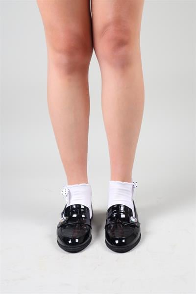 IVANKA Taş Tokalı Rugan Babet SİYAH