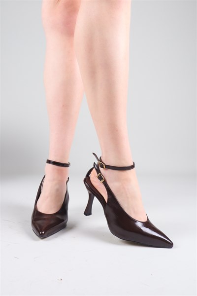 JAEN Bilek Bağlamalı Topuklu Ayakkabı KAHVERENGİ