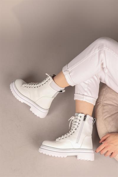 JETKA Bağcıklı Kadın Bot BEYAZ