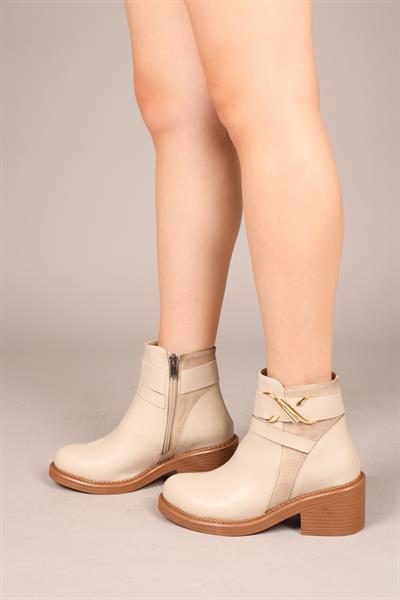 JOVANA Süet-Cilt Kadın Topuklu Bot TEN