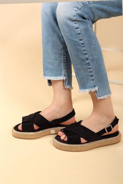 Kadife Çapraz Sandelet SİYAH