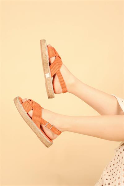 Kadife Çapraz Sandelet TURUNCU