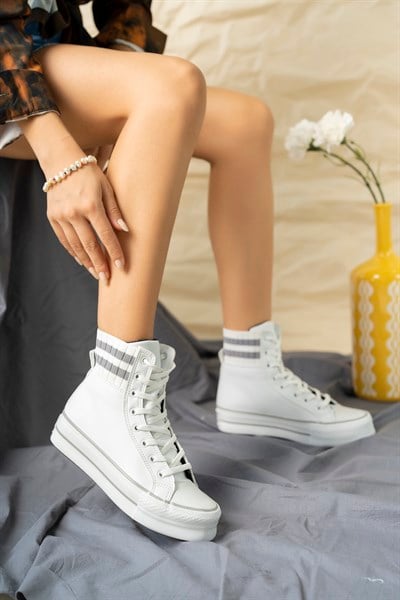 Kalın Tabanlı Bilekli Sneakers BYZ-GRİ