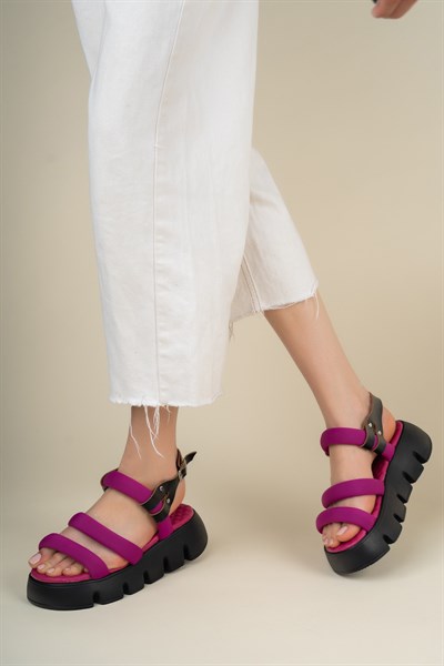 Kalın Tabanlı Comfort Sandalet MÜRDÜM