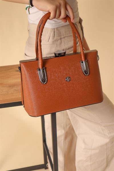 Kasalı Klipsli Çanta TABA