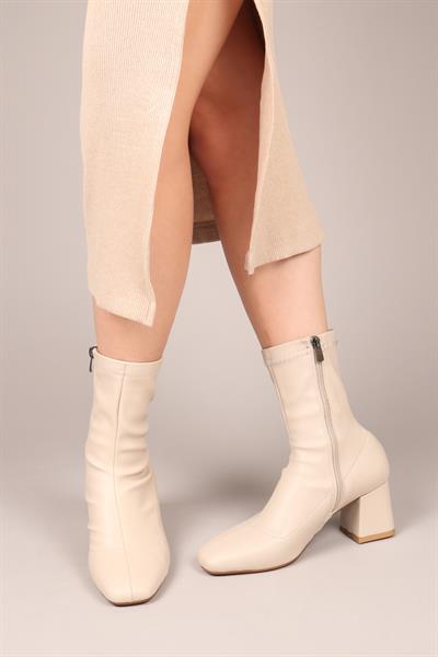 LEA Cilt Strech Topuklu Bot TEN