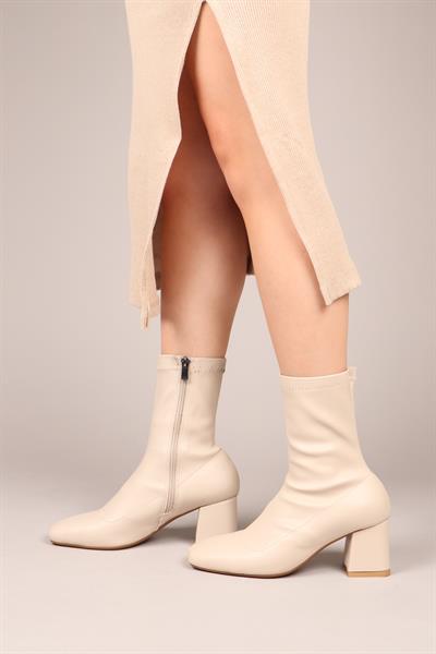 LEA Cilt Strech Topuklu Bot TEN