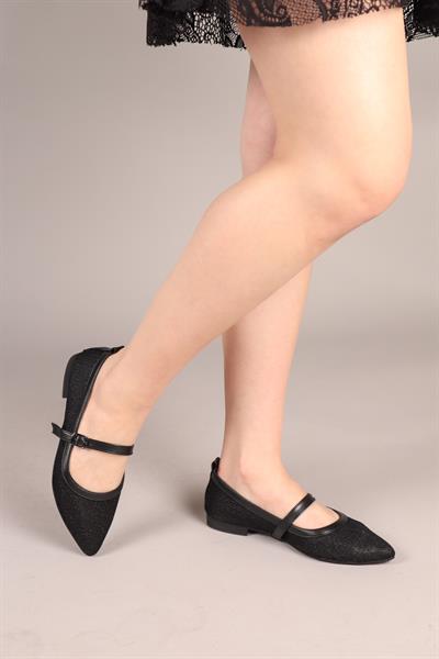 LELANİ Simli File Babet SİYAH