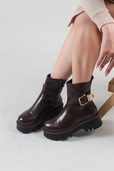 LENKA Toka Detaylı Kadın Bot KAHVERENGİ