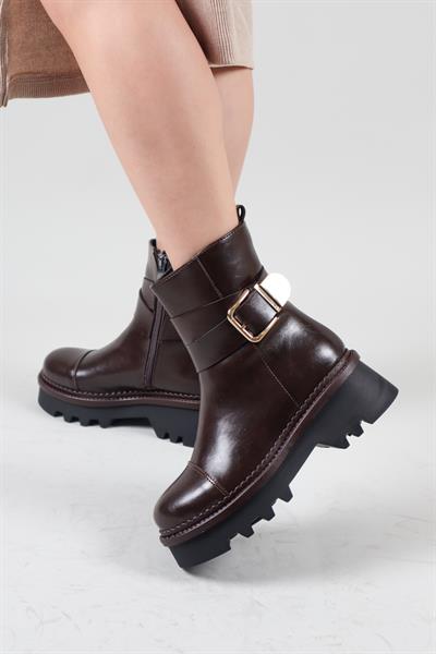 LENKA Toka Detaylı Kadın Bot KAHVERENGİ