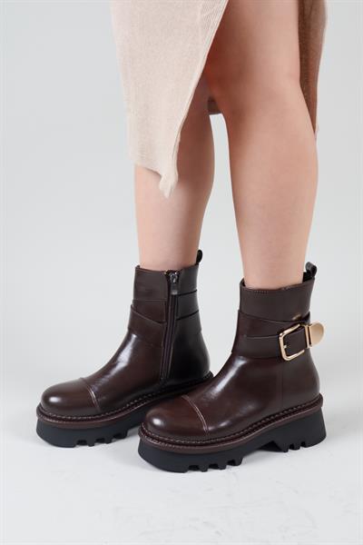 LENKA Toka Detaylı Kadın Bot KAHVERENGİ