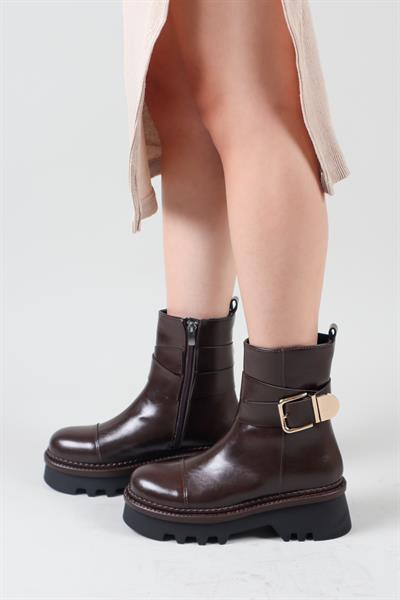 LENKA Toka Detaylı Kadın Bot KAHVERENGİ