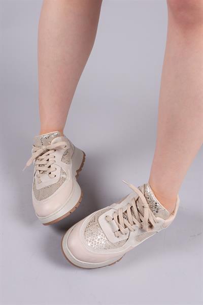 LİLY Süet Cilt Garnili Sneakers TEN