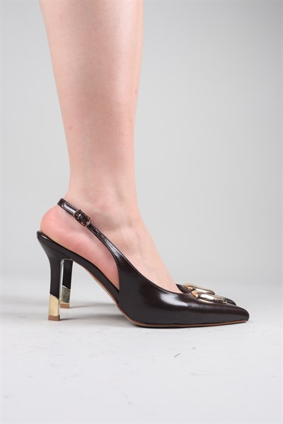 LISIA Topuk Detaylı Stiletto KAHVERENGİ