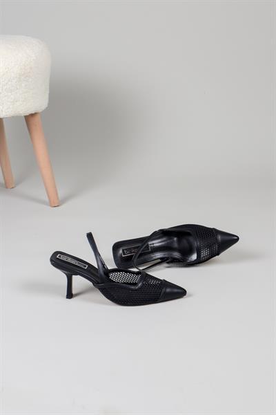 LİVİA File Alçak Topuklu Ayakkabı SİYAH