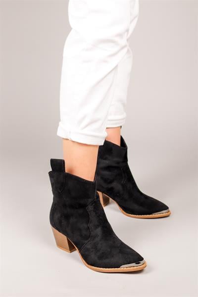 MAİR Topuklu Western Bot SİYAH