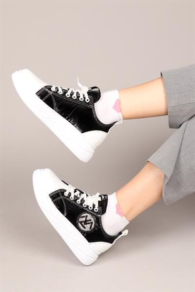 MARGAUX Taşlı Paraşüt Spor Ayakkabı SİYAH