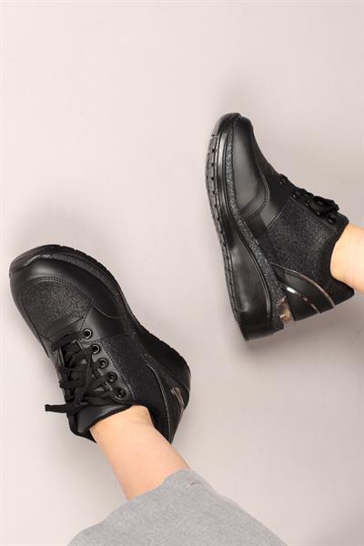 MARISOL Simli Kadın Spor Ayakkabı SİYAH