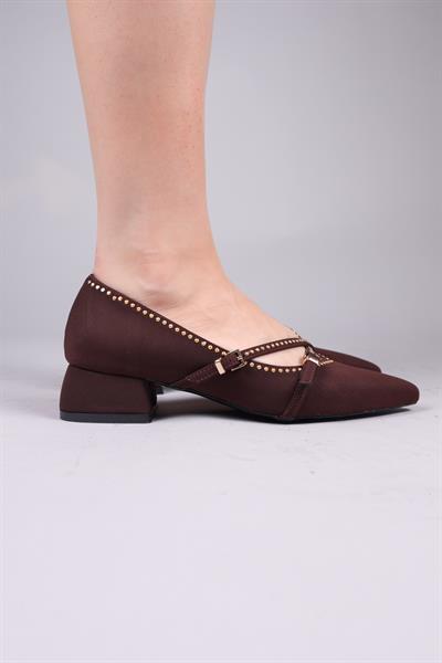 NERA Alçak Topuklu Ayakkabı KAHVERENGİ