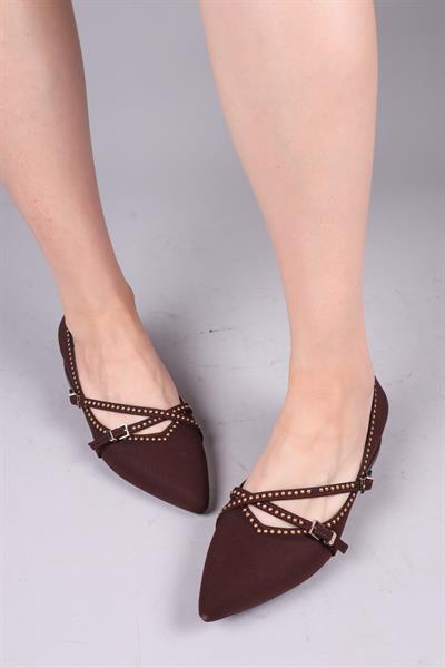 NERA Alçak Topuklu Ayakkabı KAHVERENGİ