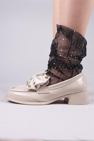 NIA Kuş Gözü Fiyonklu Loafer TEN