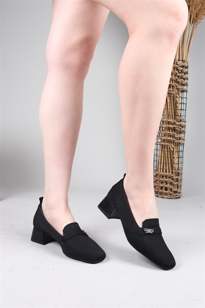 NORTE Triko Topuklu Ayakkabı SİYAH