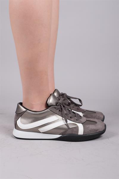 ORSA Cilt Süet Garnili Sneakers GRİ