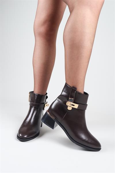 OSETYA Kilit Aksesuarlı Bot KAHVERENGİ