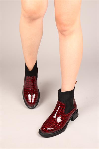 OSLO Çorap Detaylı Bot BORDO