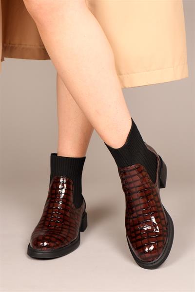 OSLO Çorap Detaylı Bot KAHVERENGİ