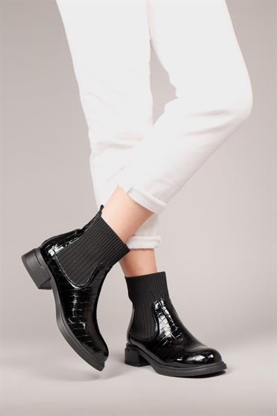 OSLO Çorap Detaylı Bot SİYAH