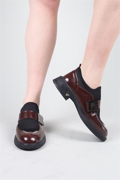 PABNA Cilt-Strech Garnili Loafer KAHVERENGİ