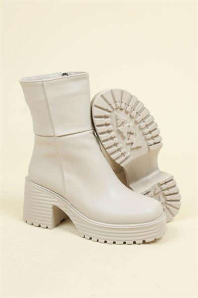 Parçalı Platform Topuklu Bot TEN