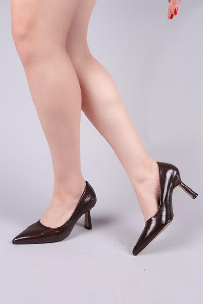 PEDRO Arkası Kapalı Stiletto KAHVERENGİ