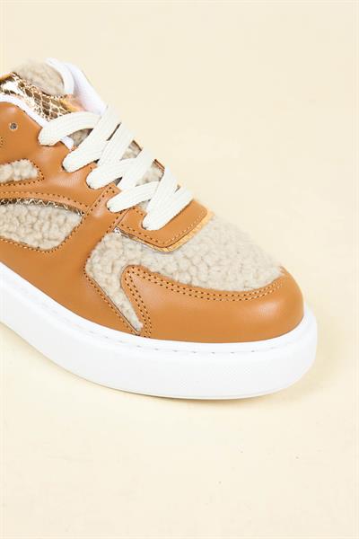 Peluş Garnili Sneakers TABA