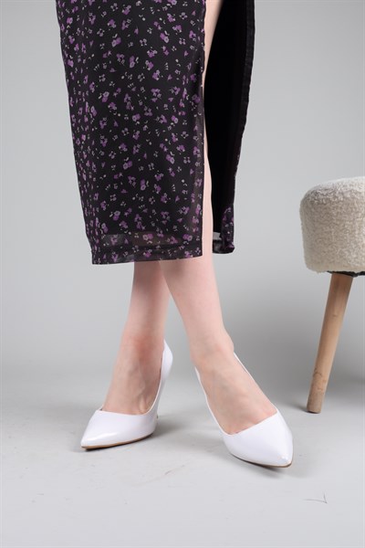 PERA Düz Stiletto BEYAZ