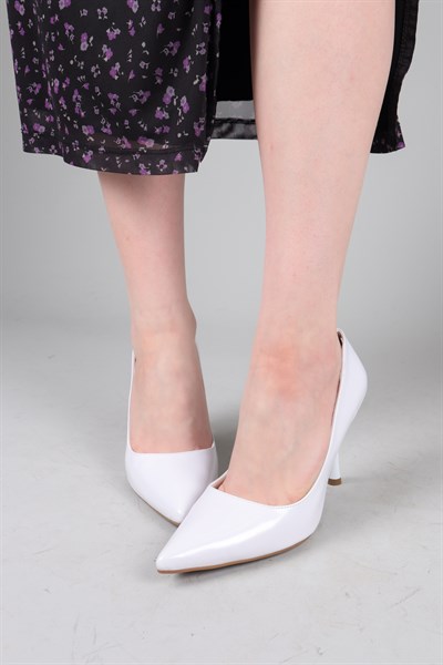 PERA Düz Stiletto BEYAZ