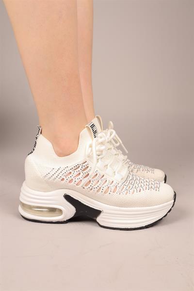 PEXUL Triko Gizli Dolgu Sneakers BEYAZ