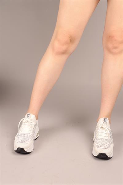 PEXUL Triko Gizli Dolgu Sneakers BEYAZ