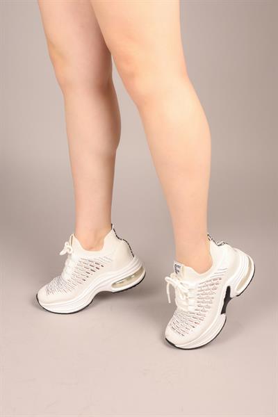 PEXUL Triko Gizli Dolgu Sneakers BEYAZ