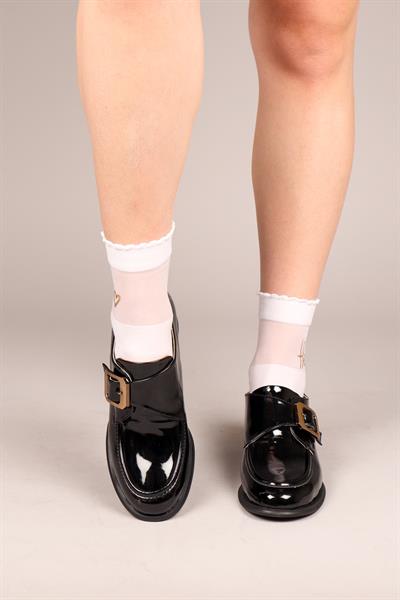 PİRET Tokalı Rugan Kadın Ayakkabı SİYAH