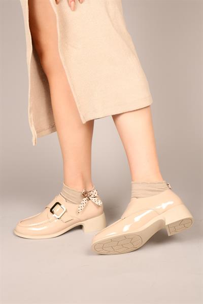 PİRET Tokalı Rugan Kadın Ayakkabı TEN