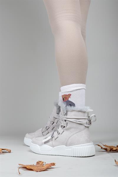 RENEE Bağcıklı Cırtlı Bot GRİ