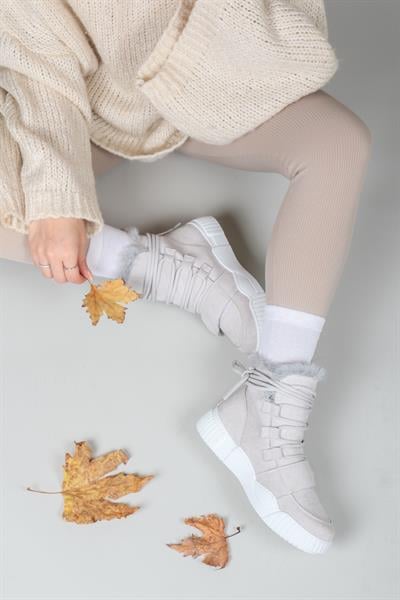 RENEE Bağcıklı Cırtlı Bot GRİ