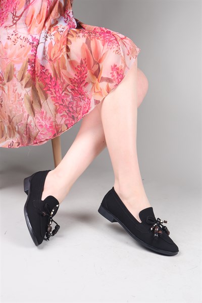 REYES Boncuklu Loafer SİYAH