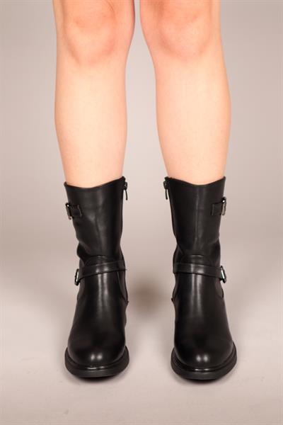 RIDER Cilt Garnili Kemerli Bot SİYAH