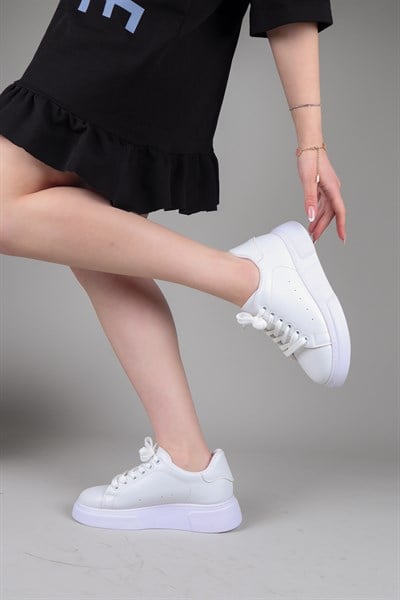 ROBORE Bağcıklı Sneakers BEYAZ